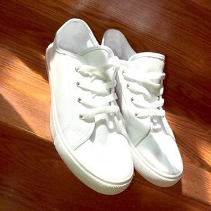 White Lace Up Sneakers